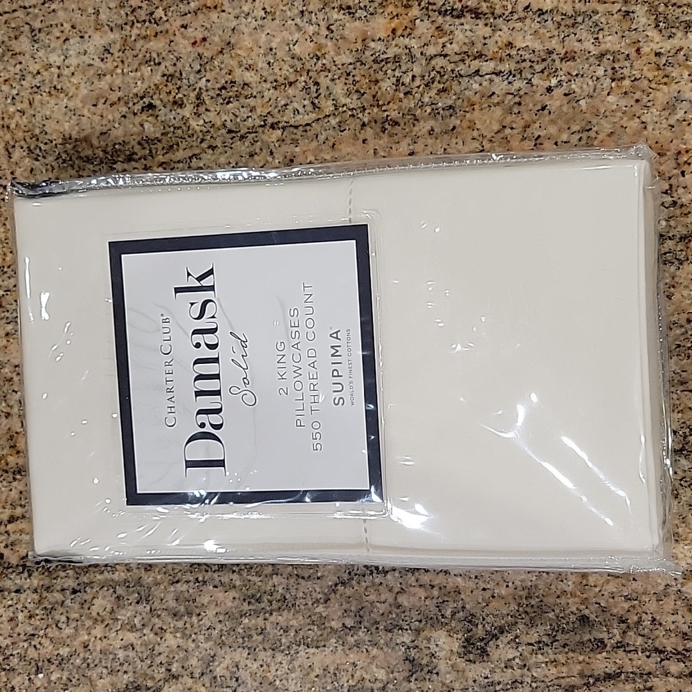 NWT Charter Club Supima Cotton King Pillowcases
